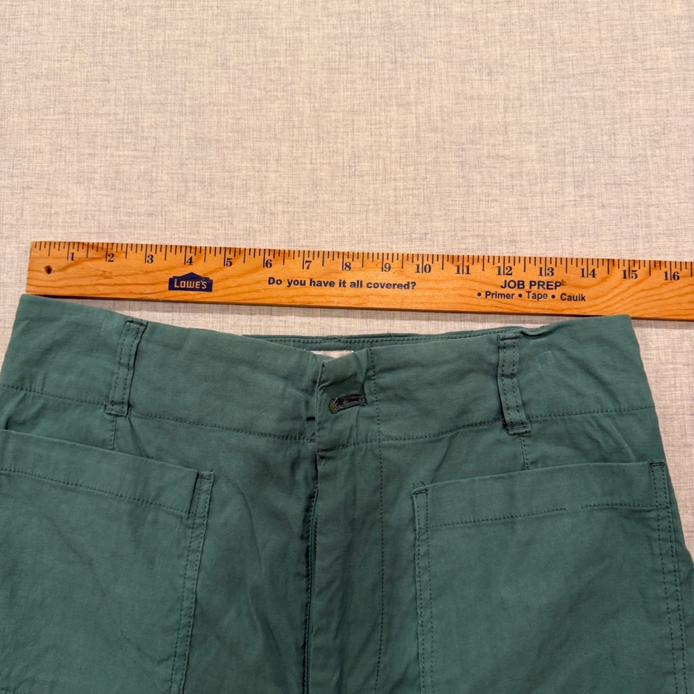Maeve The Colette Wide Leg Pants Green High Rise Cropped Size 32 Anthropologie - Picture 5 of 13